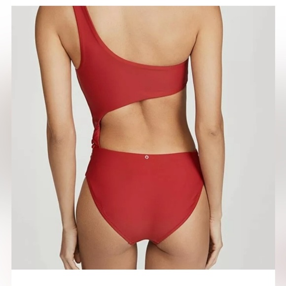 Red Carter Peri Red Cut Out One Piece Swimsuit - Picture 8 of 9